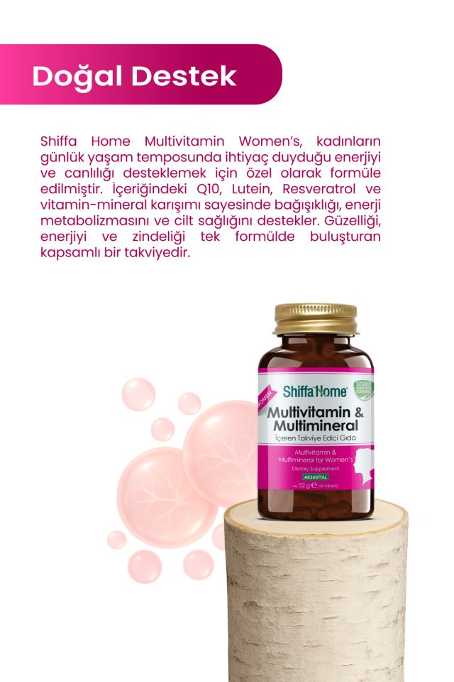 AksuVital Shiffa Home Kadın Multivitamin ve Multimineral 1760mg 30 Tablet