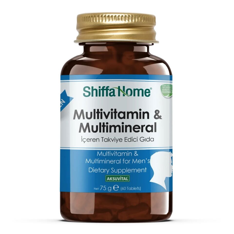 AksuVital Shiffa Home  Erkek Multivitamin ve Multimineral 1260mg 60 Tablet