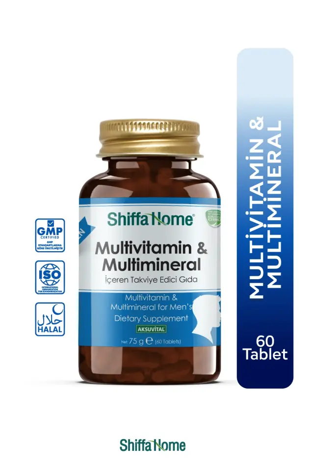 AksuVital Shiffa Home  Erkek Multivitamin ve Multimineral 1260mg 60 Tablet