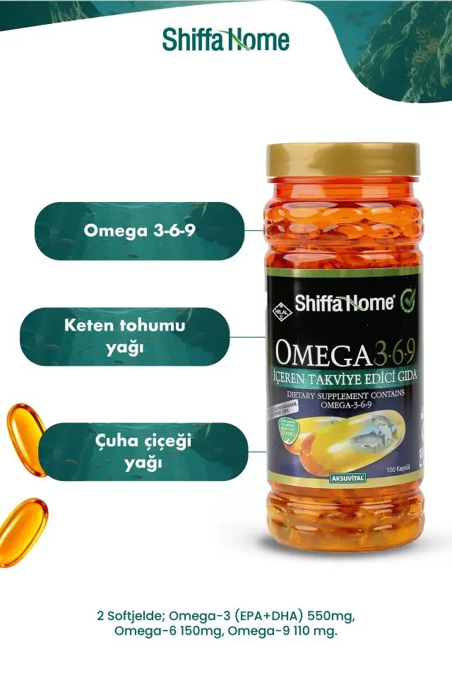 AksuVital Shiffa Home Omega 3-6-9 1000mg 100 Softjel