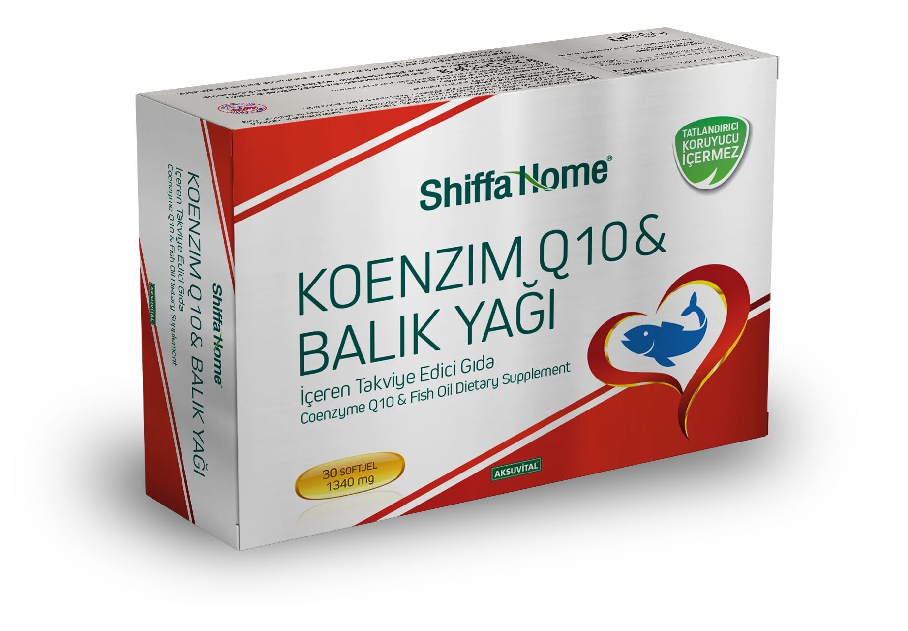 AksuVital Shiffa Home Koenzim Q10 & Balık Yağı 1340mg 30 Softjel
